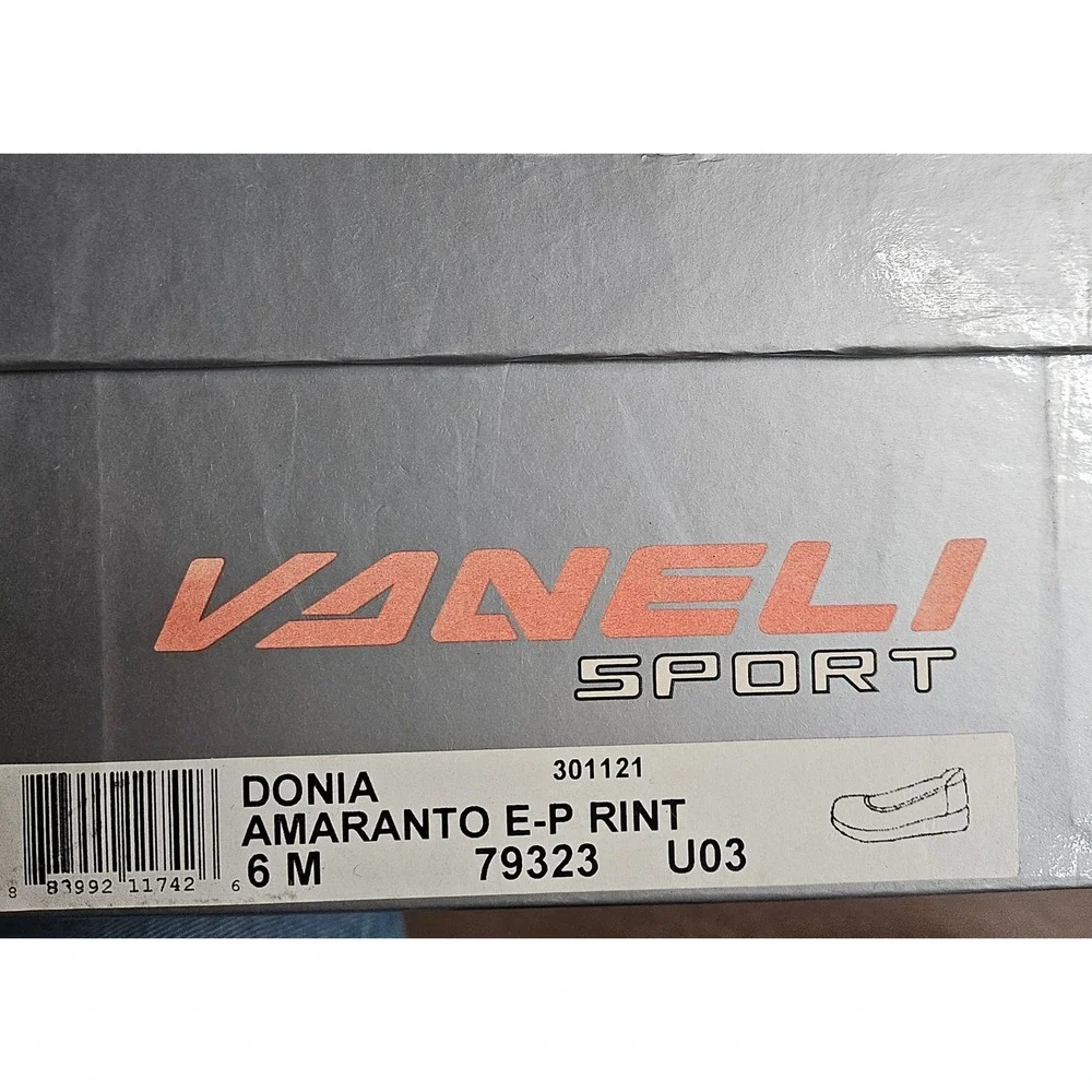 Vaneli Sport Donia Amaranto E Printed Leather Ballet Wedge Pumps Women's 6 M NEW